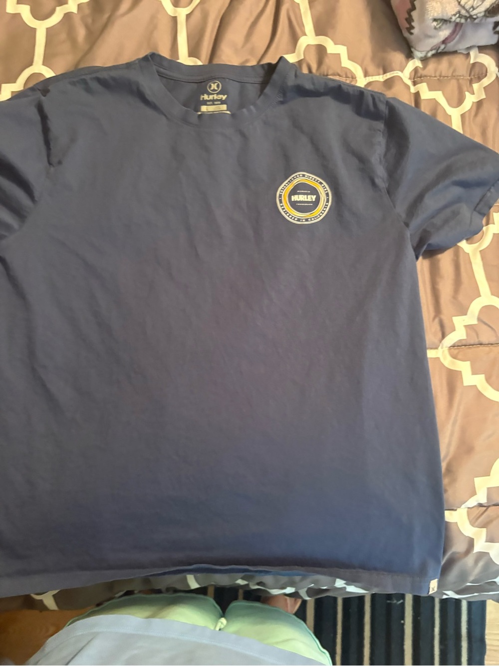 Hurley Men's Navy Short Sleeve Tee with Chest Emblem